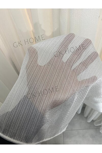 SAYDEMİR HOME Çizgili Mat 600 KAR Düz Tül Perde, Kanada Tül ,Kırışmayan Tül , Ütü İstemeyen Tül SIK PİLE 1/5