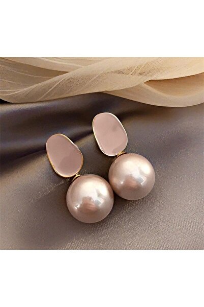 DESİGNEDBYD Modern Top İncili Uzun Sallantılı İnci Küpe