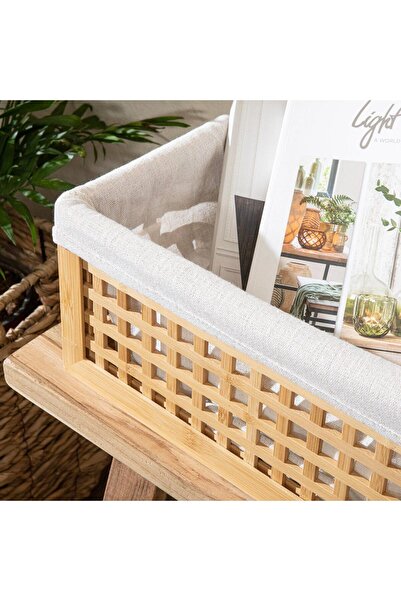 Chakra Bamboo Basket 38x27 Cm Natural