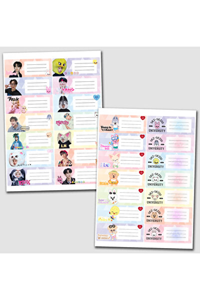 Güneş Kırtasiye Stray Kids Okul Etiketi 2 Sayfa 28 Etiket