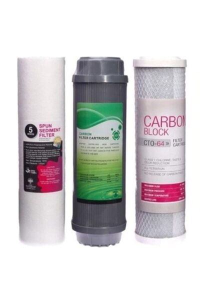 Aqualine Lotto Filters Açık Kasa Su Arıtma Cihazı Filtresi Ön Iltre 3'lü Set