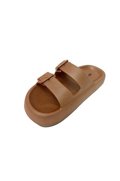 AKINAL Akınal E282-24 - Orthopedic Women's Slippers 36-40 Pastel Brown, Water Resistant