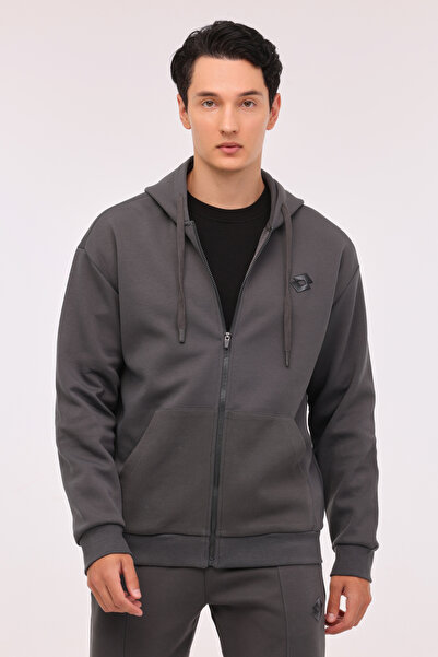 Lotto M-HORTON FZ HOODIE 4PR Antrasit Erkek Eşofman Üstü