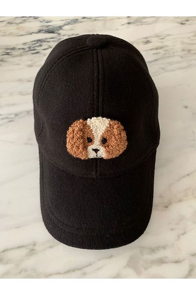 byebruketenci Wool Black Dog Punch - Luxury Beanie