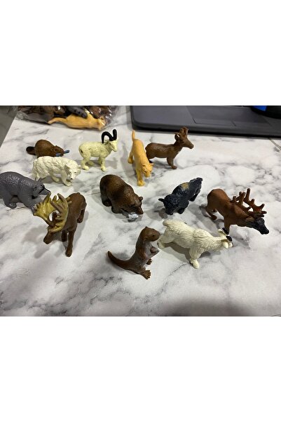 liss çarşı Geyik Keçi Ceylan Ayı Kurt Su Samuru ve Benzeri Bulunmaz Mini Vahşi Hayvanlar