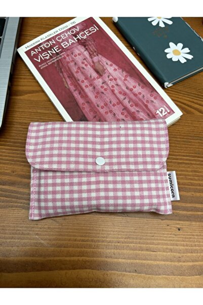 Sumicorn Design Pembe Pötikareli Yıkanabilir Çıtçıt Detaylı Ped Çantası, Mini...