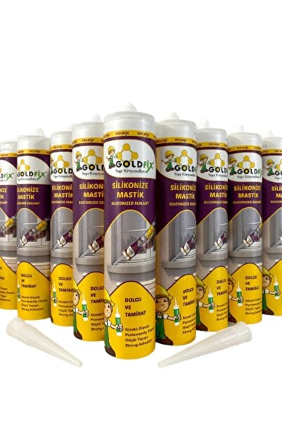 GOLDFİX HATFİX Silikonize Mastik - Beyaz Renk - 30 Adet (bir Koli)
