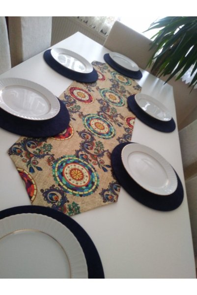 Ayşemce Costum de serviciu american (sac Ground Etnic Mandala Pattern Runner 6 Placă de încărcare de culoare bleumarin)