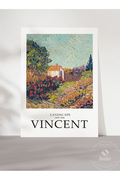 Sweetco Σετ διπλής αφίσας Vincent van Gogh χωρίς πλαίσιο - Αφίσα τέχνης 2 τεμαχίων