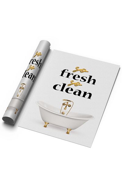 Sweetco Αφίσα χωρίς πλαίσιο So Fresh So Clean |   Αφίσα μπάνιου πολύ καθαρό