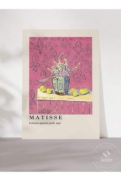 Sweetco Henri Matisse - Lemons Aganist Ασπρόμαυρη αφίσα χωρίς πλαίσιο