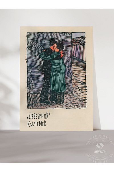 Sweetco Αφίσα K.Wiener Liebespaar χωρίς πλαίσιο |   Αφίσα αγάπης για ζευγάρια αγάπης