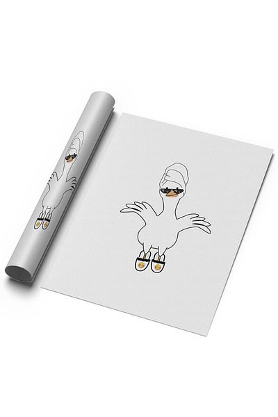 Sweetco Αφίσα Ducks Love Shower χωρίς πλαίσιο |   Αφίσα μπάνιου για λάτρεις του ντους πάπιες