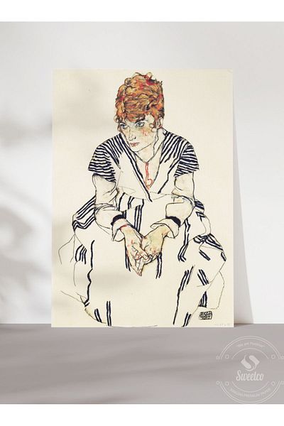 Sweetco Αφίσα χωρίς πλαίσιο Egon Schiele - Πορτρέτο Adele Harms |   Τέχνη Ζωγράφος Τέχνη