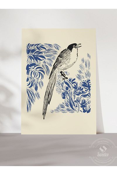 Sweetco Αφίσα χωρίς πλαίσιο Bird On The Tree |    Αφίσα πουλιού στο δέντρο