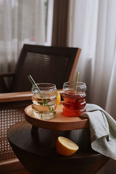 Dami Home Kitchen قهوة على شكل شريط من زجاج البورسليكات المقاوم للحرارة وزجاج العرض