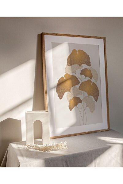 Sweetco Ginko Çerçevesiz Poster | Ginko Çiçek Botanik Poster