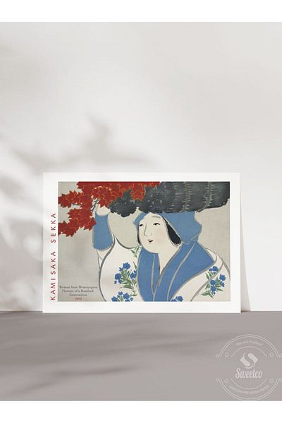 Sweetco Γυναίκα από το Momoyogusa Flowers από τον Kamisaka Sekka Αφίσα χωρίς πλαίσιο