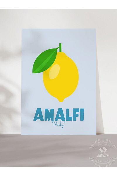 Sweetco Αφίσα Amalfi χωρίς πλαίσιο |   Αφίσα κουζίνας Amalfi Lemon