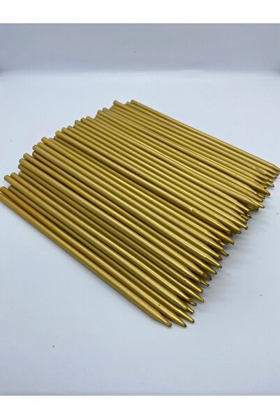 Uzun Metalik Pasta Mumu Gold / Altın 20 Cm 100'lü