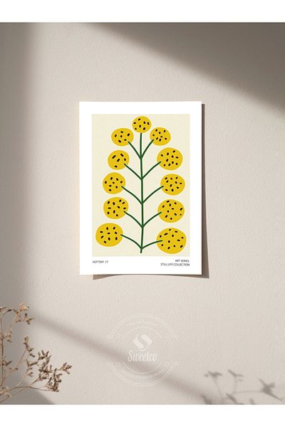 Sweetco Αφίσα Pottery 17 χωρίς πλαίσιο |   Αφίσα No17 Yellow Flower