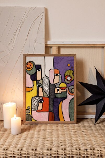 Sweetco Abstract People Çerçevesiz Poster | Soyut İnsan Posteri