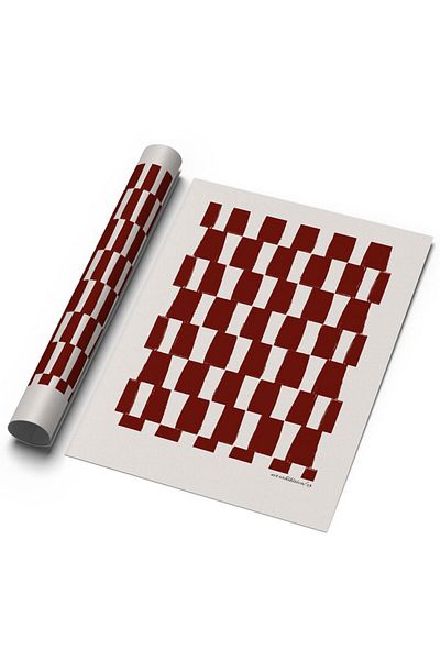 Sweetco Αφίσα Red Art χωρίς πλαίσιο |   Αφηρημένη αφίσα Red Art