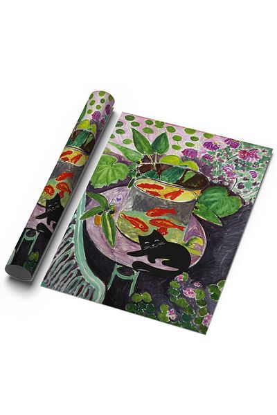 Sweetco Henri Matisse Cat Series No2 - Προσαρμογή αφίσας με γάτα χωρίς πλαίσιο