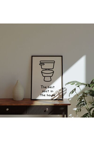 Sweetco The Best Seat Çerçevesiz Poster | En İyi Koltuk Banyo Tuvalet WC Poster