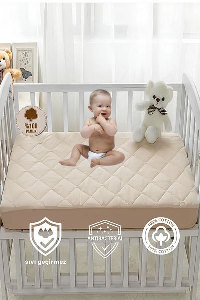 Formeya Wasserdichte, gesteppte Baby- und Kindermatratzen – 100 % Baumwolle, Spannbettlaken für Kinderbetten