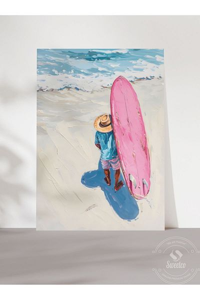 Sweetco Pink Surf Board - Αφίσα χωρίς πλαίσιο