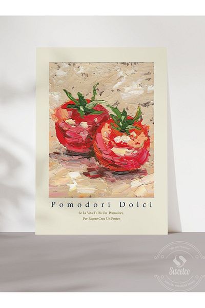 Sweetco Αφίσα Pomodori Dolci χωρίς πλαίσιο |   Αφίσα κουζίνας ντομάτας