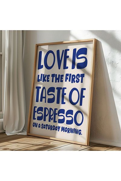 Sweetco Αφίσα χωρίς πλαίσιο Espresso Color - για καφέ, Σαββατοκύριακο, Εστιατόριο, Μπαρ