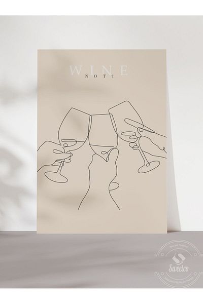 Sweetco Αφίσα Winenot χωρίς πλαίσιο |   Αφίσα κουζίνας κρασιού