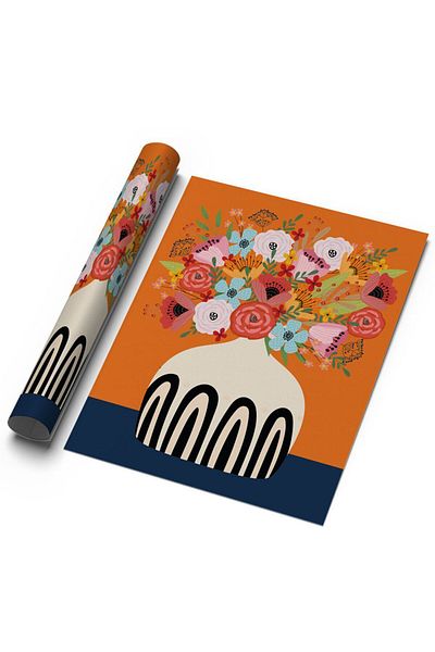 Sweetco Αφίσα Flower in Vase No1 χωρίς πλαίσιο |   Πολύχρωμα λουλούδια σε βάζο Αφίσα Νο1