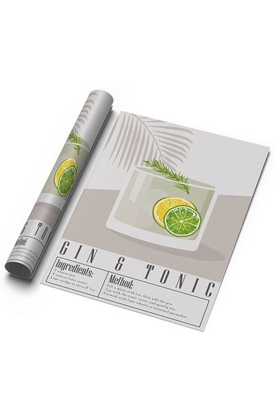 Sweetco Αφίσα Gin Tonic χωρίς πλαίσιο