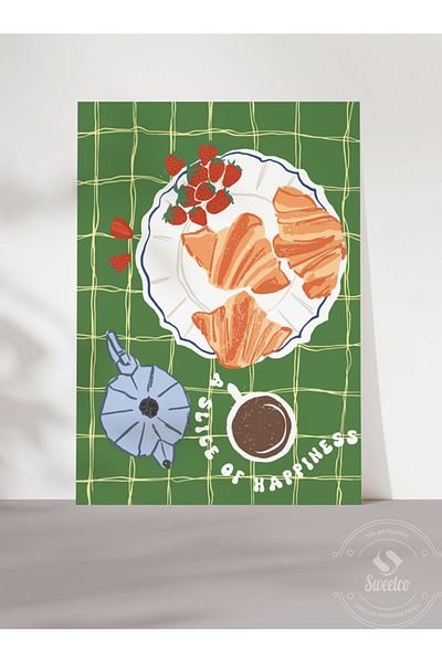 Sweetco Αφίσα χωρίς πλαίσιο Slice Of Happiness - Κομμάτι Ευτυχίας