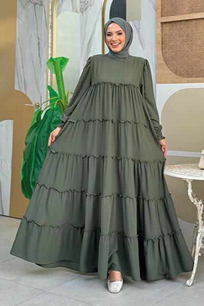 Bym Fashion Khaki Colored Casual Dress - 6023 Model