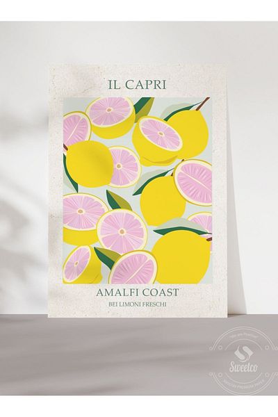 Sweetco Αφίσα Il Capri χωρίς πλαίσιο |   Αφίσα κουζίνας Capri Lemon