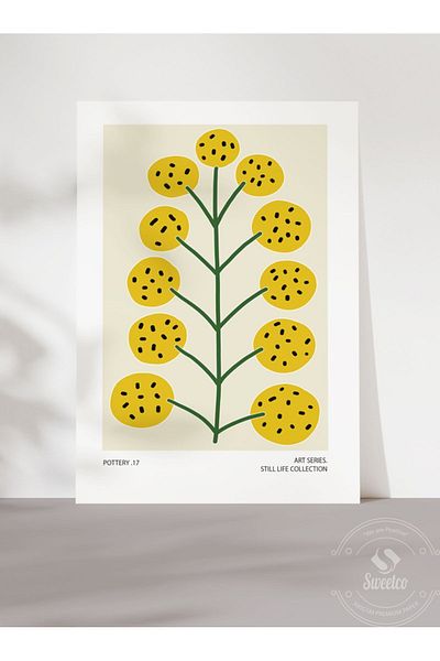 Sweetco Αφίσα Pottery 17 χωρίς πλαίσιο |   Αφίσα No17 Yellow Flower