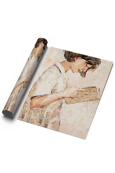 Sweetco Girl and Book Çerçevesiz Poster | Kız ve Kitap Posteri