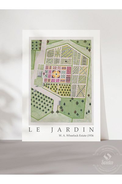 Sweetco Le Jardin No2 - Μποτανική αφίσα κήπου χωρίς πλαίσιο
