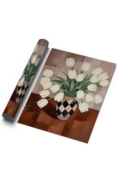 Sweetco Αφίσα White Tulip - Χωρίς πλαίσιο