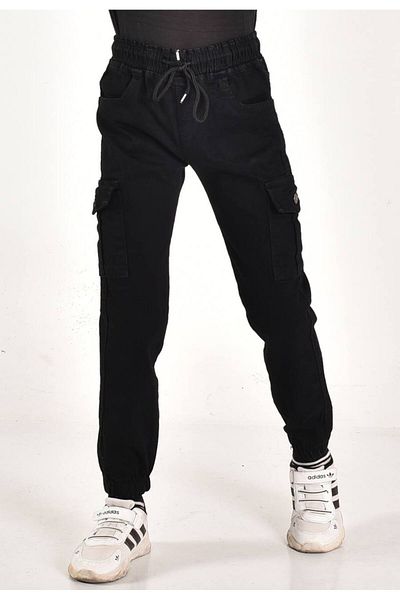 MORE KIDS Boy's Lycra Cargo Pocket Jeans - Commando