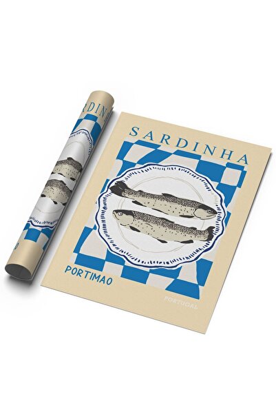 Sweetco Sardinha Çerçevesiz Poster | Sardalya Mutfak Posteri