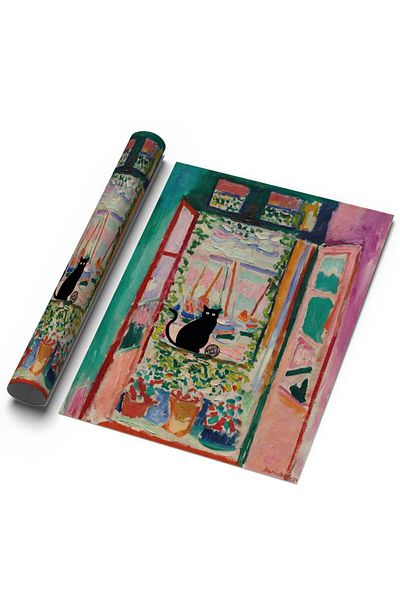 Sweetco Henri Matisse Cat Series - Προσαρμογή αφίσας με γάτα χωρίς πλαίσιο