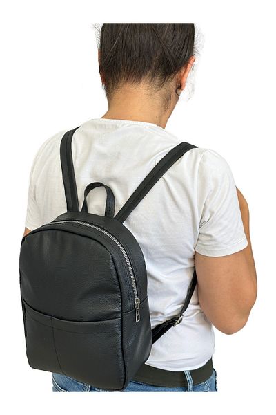 Vip Home Concept Mini Women's Backpack - Black Faux Leather Vip Home Bags