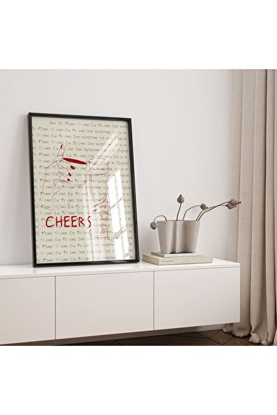Sweetco Cheers No3 Çerçevesiz Poster | Mutfak Kitchen Bar Wine Şarap Poster