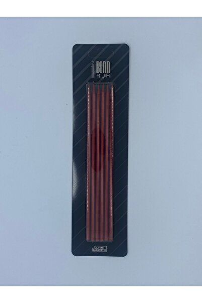 Uzun Metalik Pasta Mumu Kırmızı 20 cm 6'lı