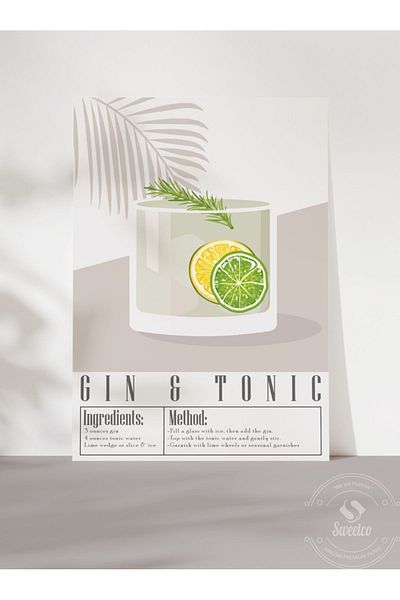 Sweetco Αφίσα Gin Tonic χωρίς πλαίσιο